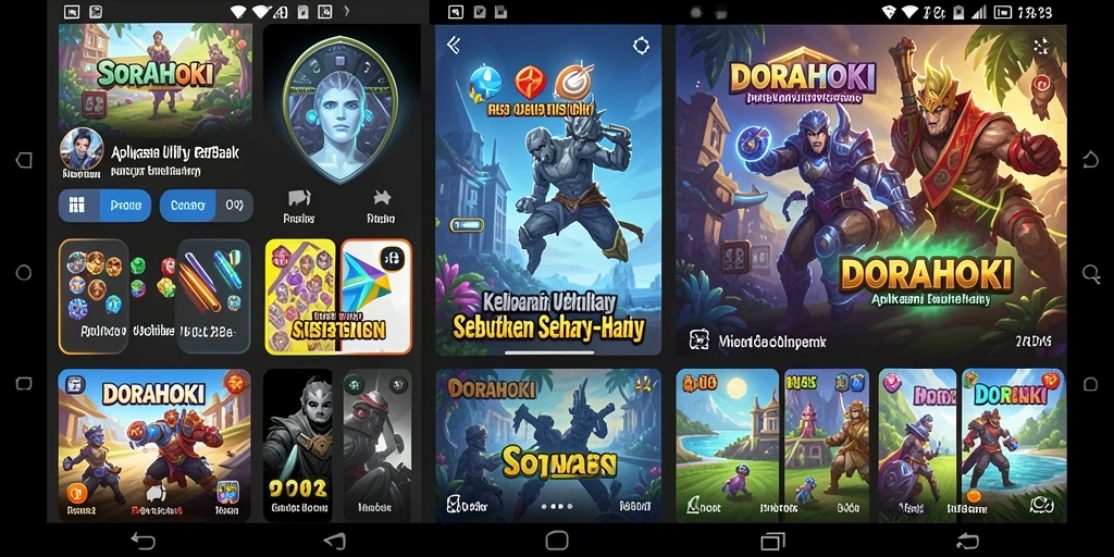 Screenshot utama DORAHOKI menampilkan tampilan antarmuka aplikasi Utility yang menarik.