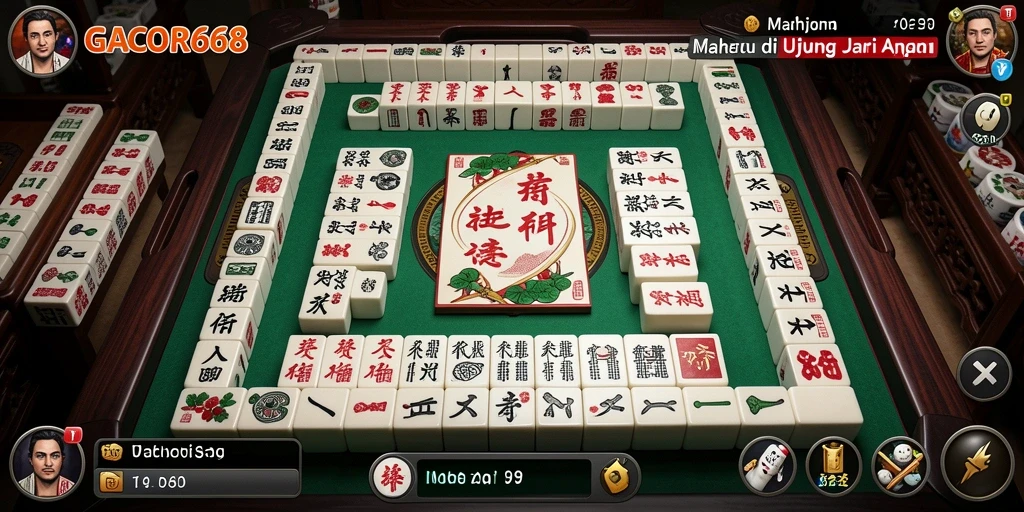 Tampilan gameplay Mahjong yang menarik dan menantang di GACOR668.