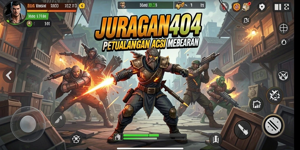 Tampilan gameplay dari JURAGAN404 yang mendebarkan dan penuh aksi.