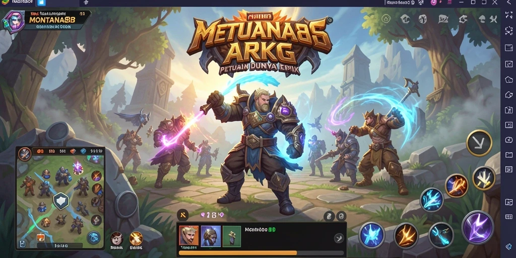 Tampilan gameplay yang menegangkan dalam MONTANA88, dunia ARPG yang menakjubkan.