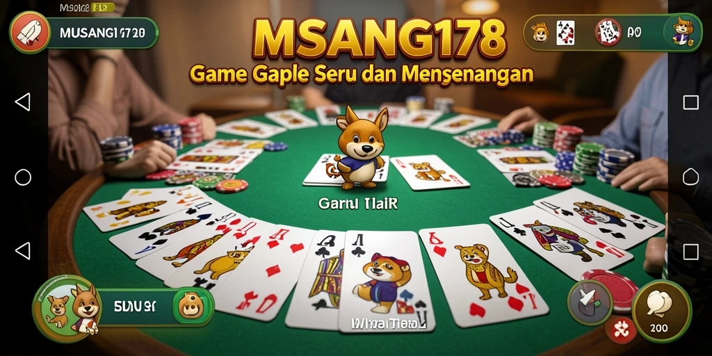 Tampilan menarik dari gameplay Gaple di MUSANG178.
