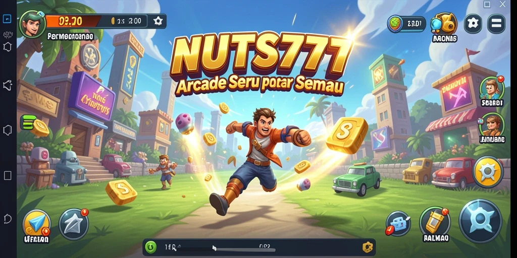 Tampilan gameplay seru dari NUTS777 yang penuh tantangan.
