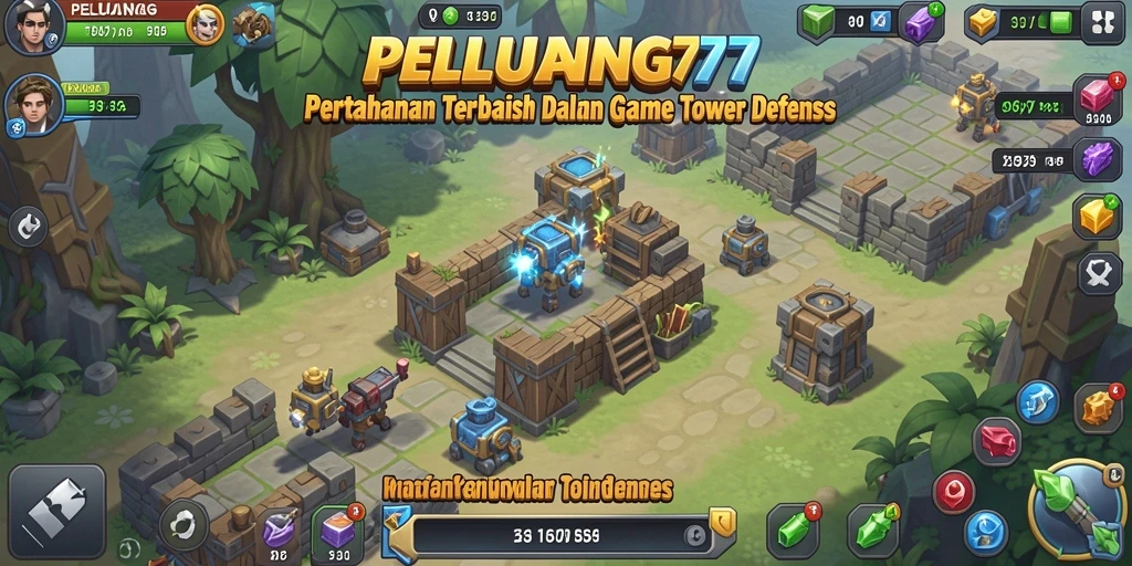 Tampilan gameplay PELUANG77 yang penuh aksi dalam Tower Defense.
