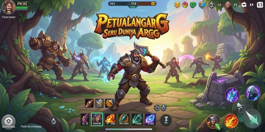 Screenshot gameplay PK95 dengan aksi pertempuran ARPG yang memikat.