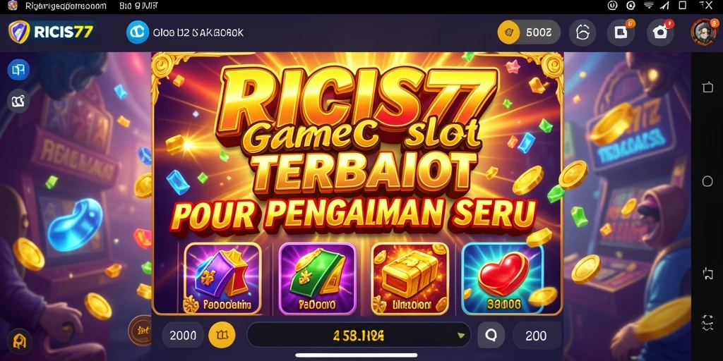Tampilan menarik gameplay Slot RICIS77 dengan efek visual yang mengesankan.