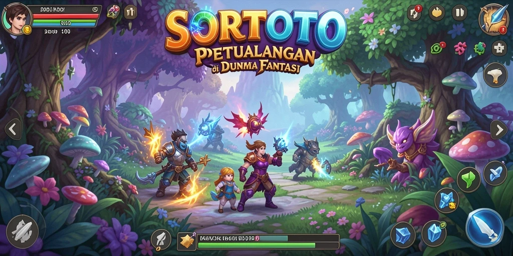 Screenshot utama SORTOTO dengan gameplay petualangan yang seru.