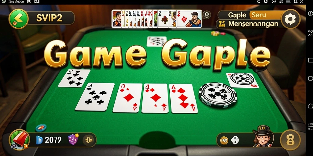 Tampilan gameplay seru dan interaktif dari SVIP2 dalam permainan Gaple.