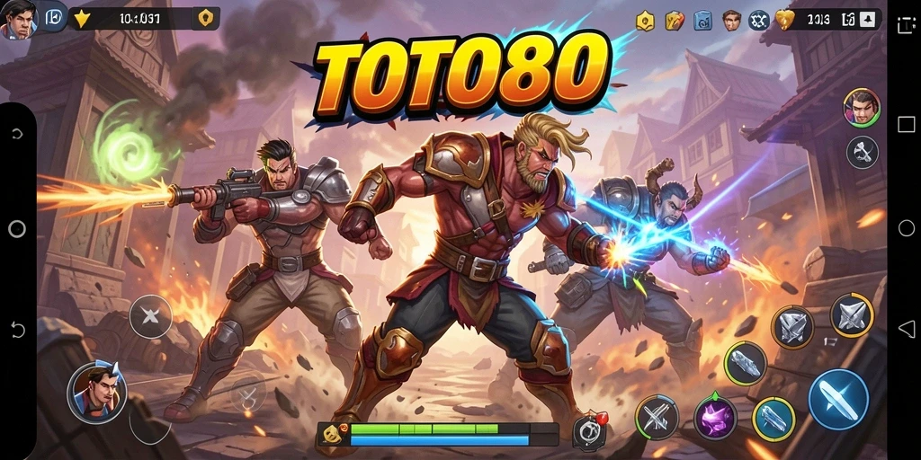 Tampilan aksi mendebarkan dalam gameplay TOTO80.